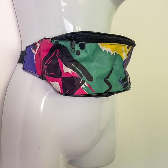 Vintage 80s 90s Festival Bright Rave Bum Bag - Picture 3 of 6